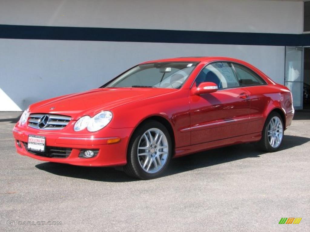 2009 CLK 350 Coupe - Mars Red / Black photo #1