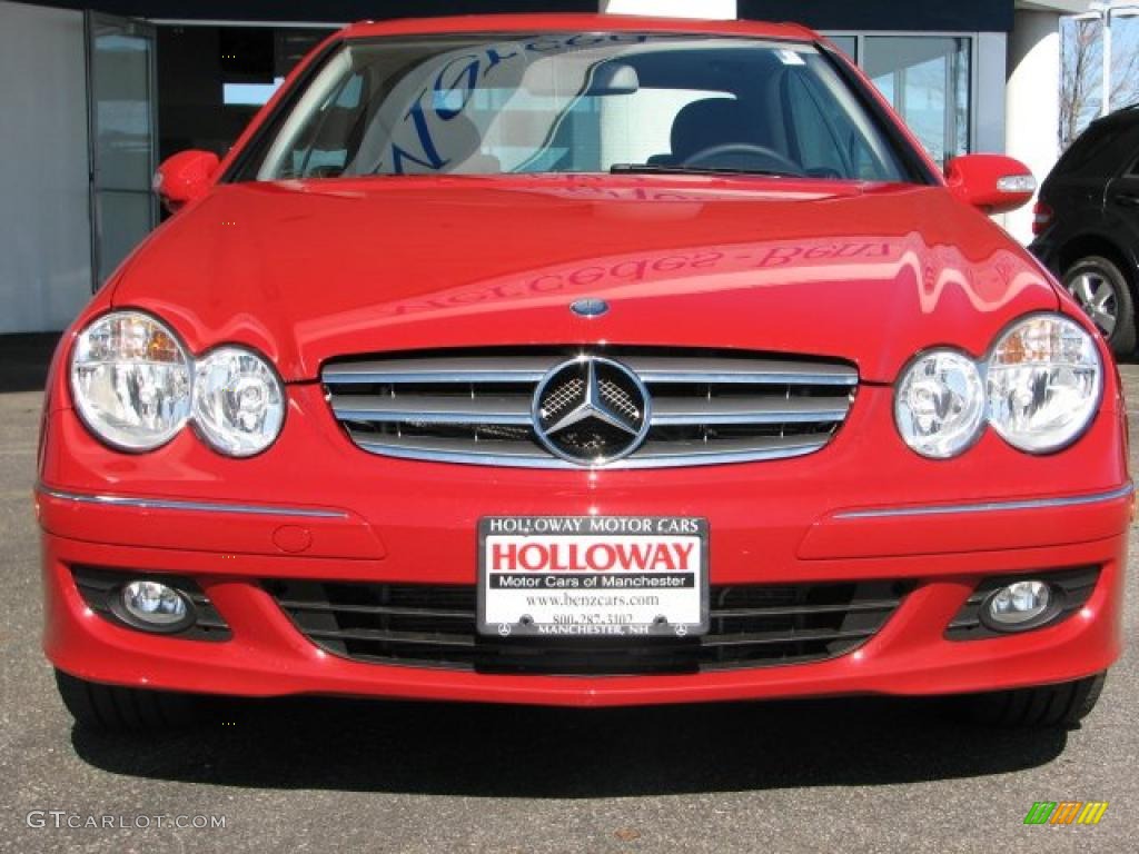 2009 CLK 350 Coupe - Mars Red / Black photo #2