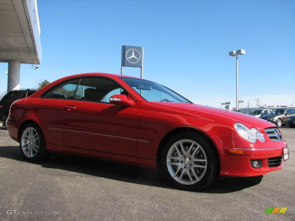 2009 CLK 350 Coupe - Mars Red / Black photo #3