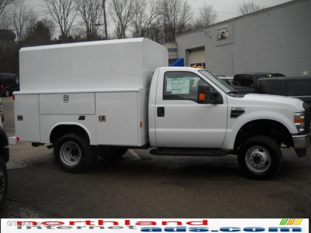 2010 F350 Super Duty XL Regular Cab 4x4 Chassis - Oxford White / Medium Stone photo #5