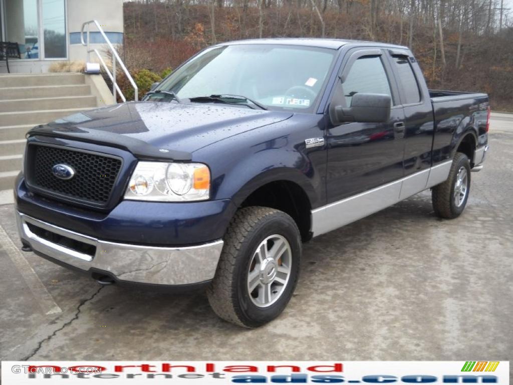 2006 F150 XLT SuperCab 4x4 - True Blue Metallic / Medium/Dark Flint photo #2