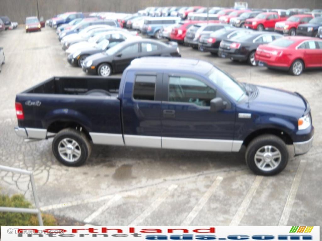 2006 F150 XLT SuperCab 4x4 - True Blue Metallic / Medium/Dark Flint photo #5