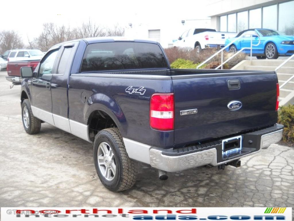 2006 F150 XLT SuperCab 4x4 - True Blue Metallic / Medium/Dark Flint photo #8