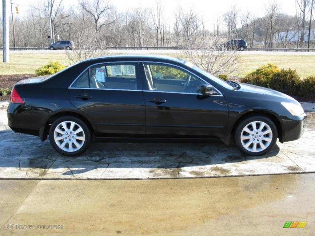 2007 Accord SE V6 Sedan - Nighthawk Black Pearl / Ivory photo #3