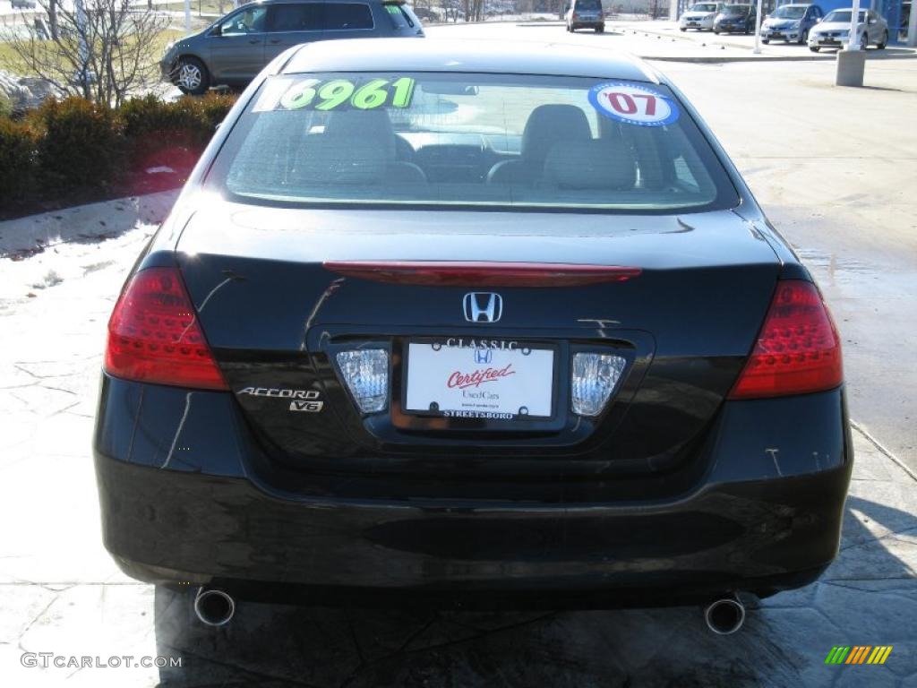 2007 Accord SE V6 Sedan - Nighthawk Black Pearl / Ivory photo #6