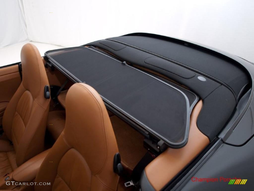 2004 911 Carrera 4S Cabriolet - Basalt Black Metallic / Natural Leather Brown photo #17