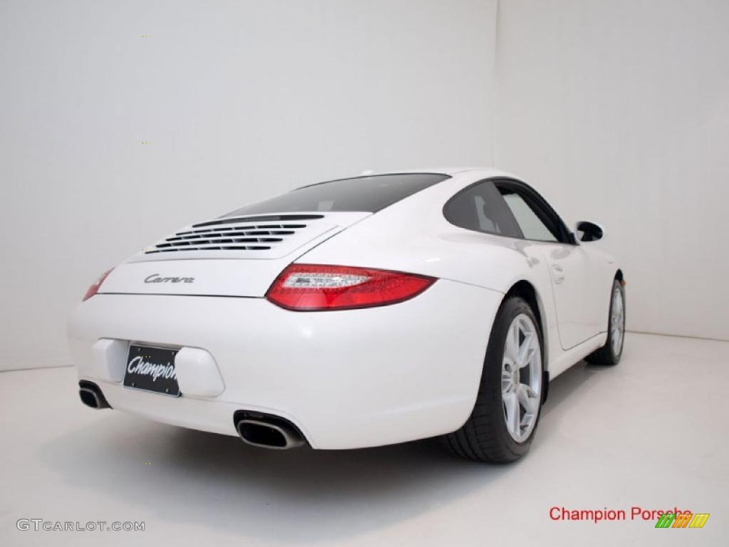 2009 911 Carrera Coupe - Carrara White / Stone Grey photo #4
