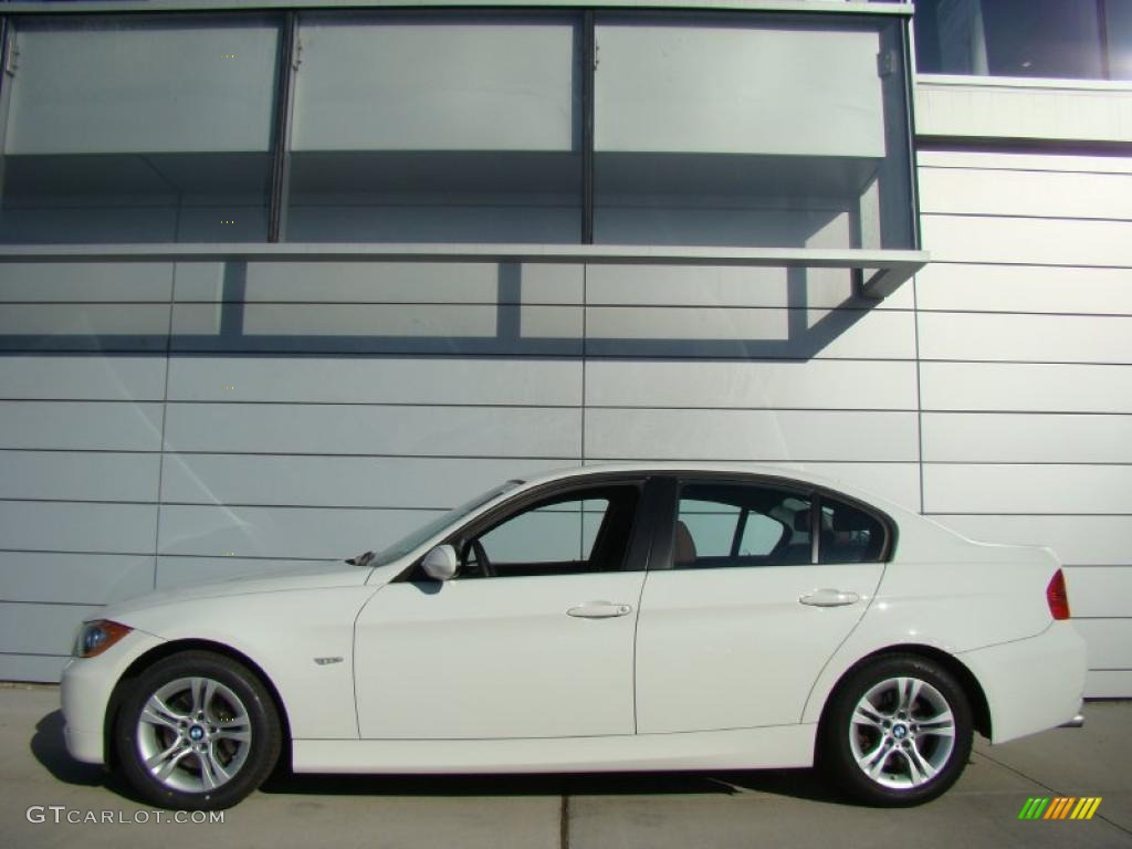 2008 3 Series 328xi Sedan - Alpine White / Black photo #3