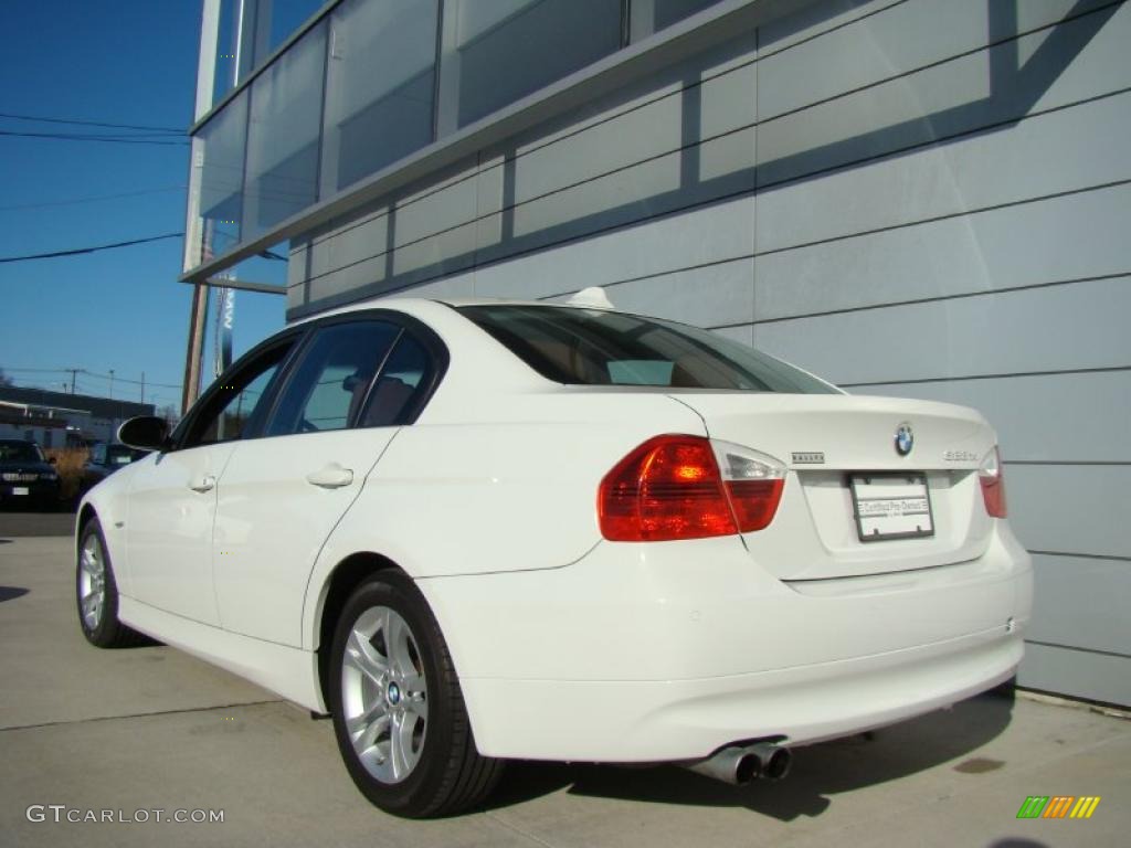 2008 3 Series 328xi Sedan - Alpine White / Black photo #4