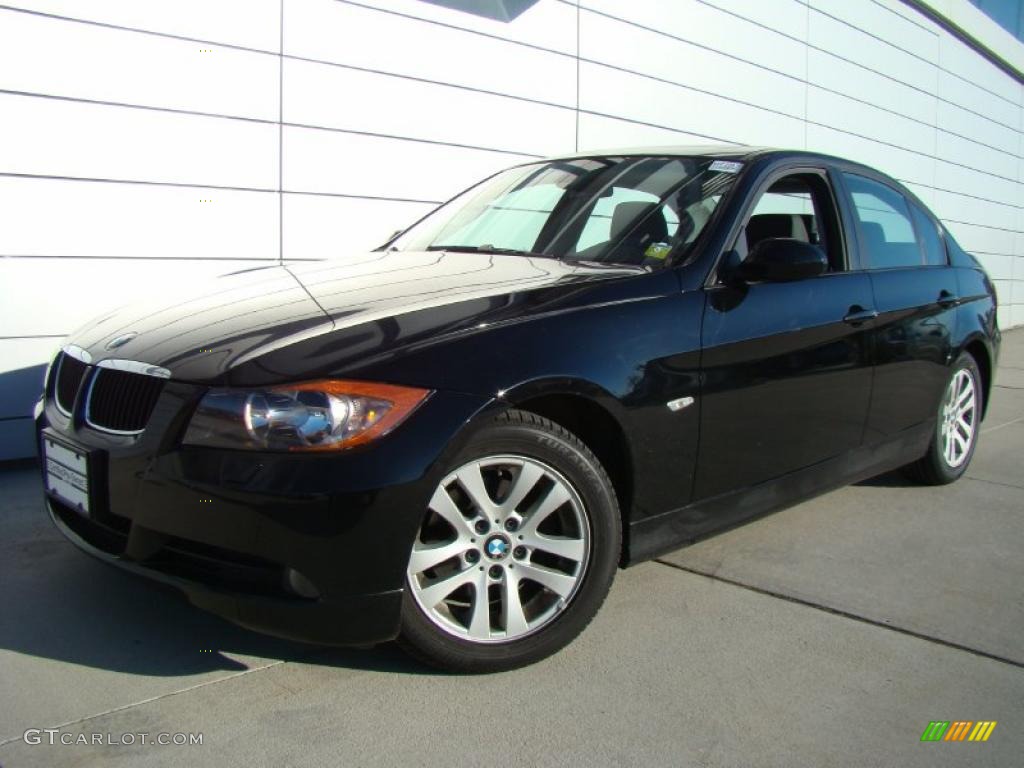 2007 3 Series 328xi Sedan - Jet Black / Black photo #1