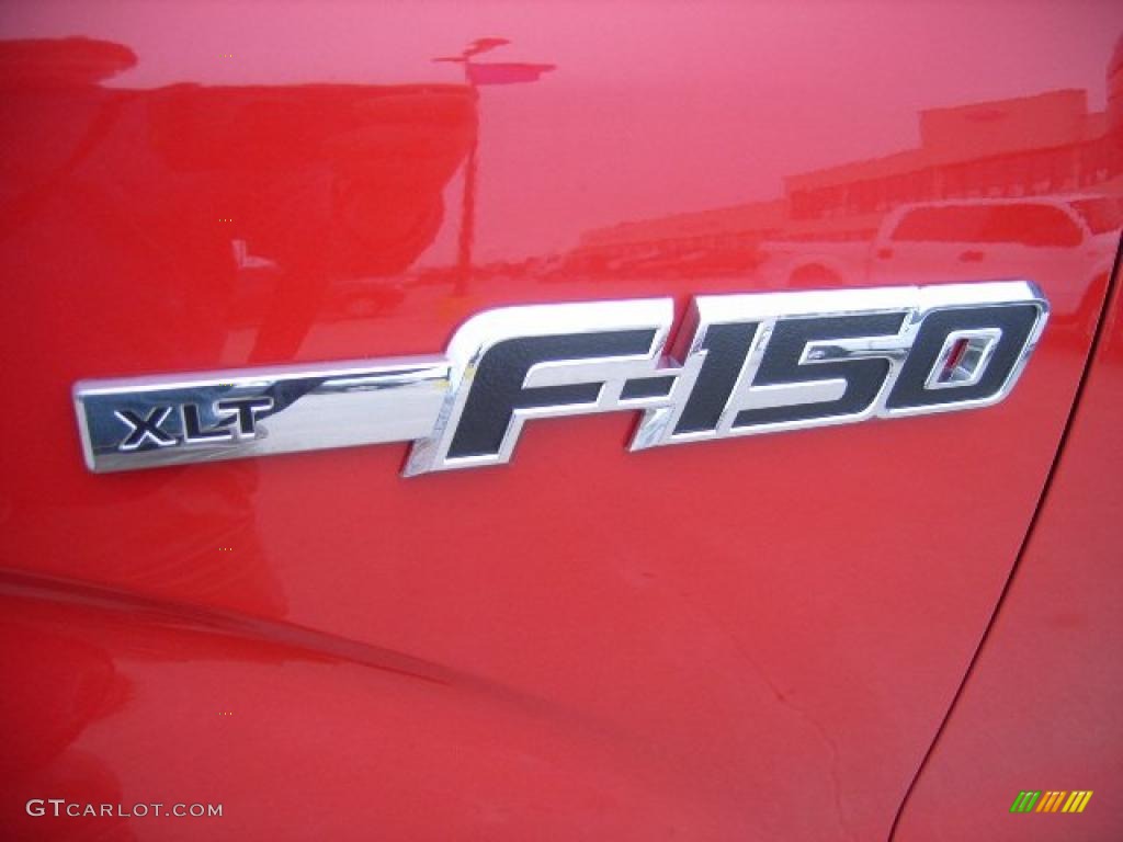 2010 F150 XLT SuperCab 4x4 - Vermillion Red / Tan photo #9