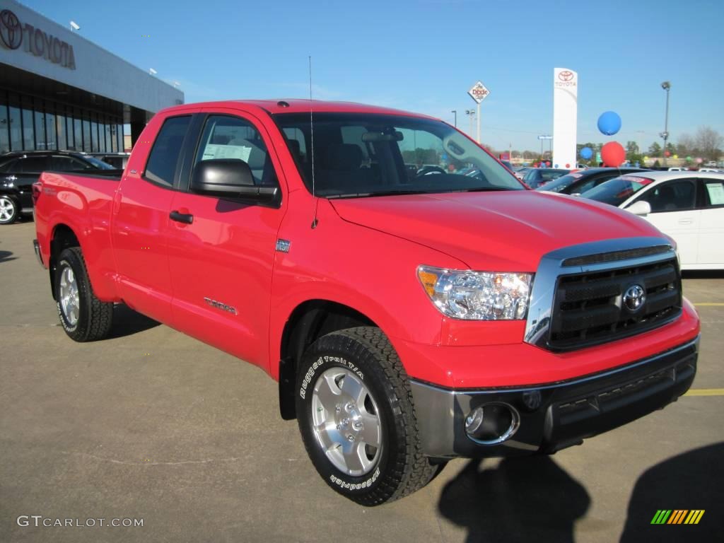 2010 Tundra TRD Double Cab - Radiant Red / Graphite Gray photo #1