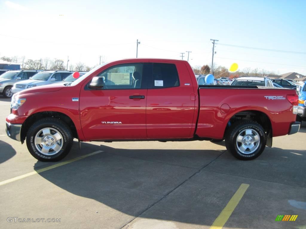 2010 Tundra TRD Double Cab - Radiant Red / Graphite Gray photo #3