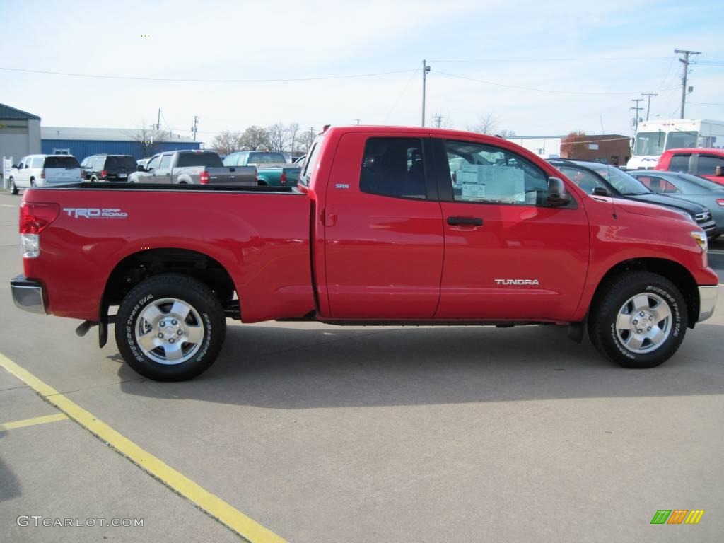 2010 Tundra SR5 Double Cab - Radiant Red / Graphite Gray photo #4