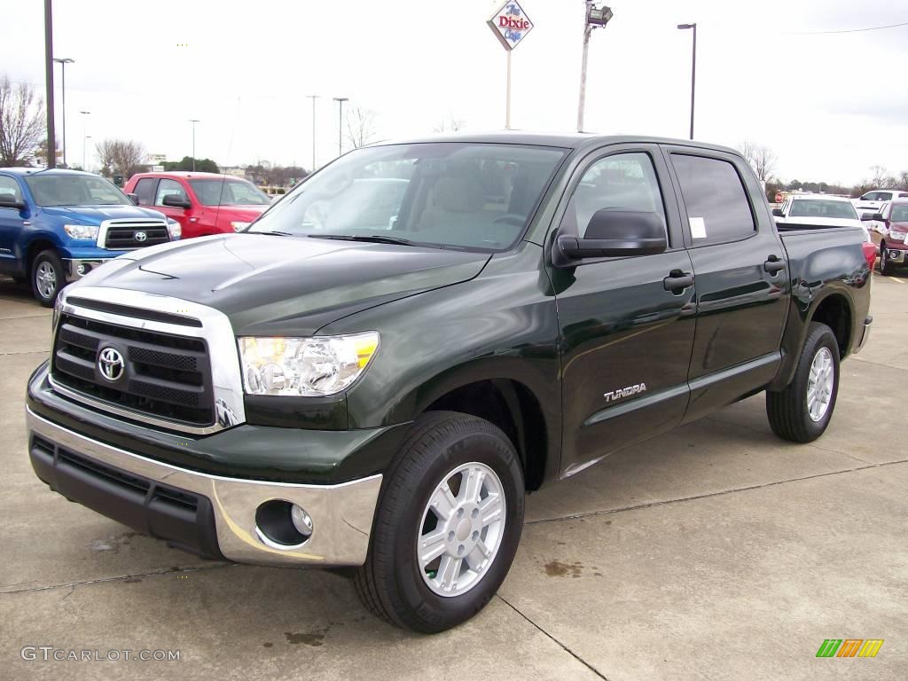 2010 Tundra CrewMax - Spruce Green Mica / Sand Beige photo #2