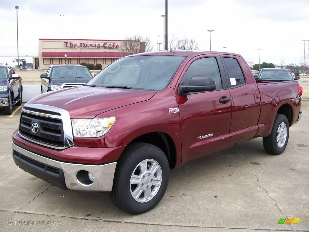 2010 Tundra Double Cab - Salsa Red Pearl / Sand Beige photo #2