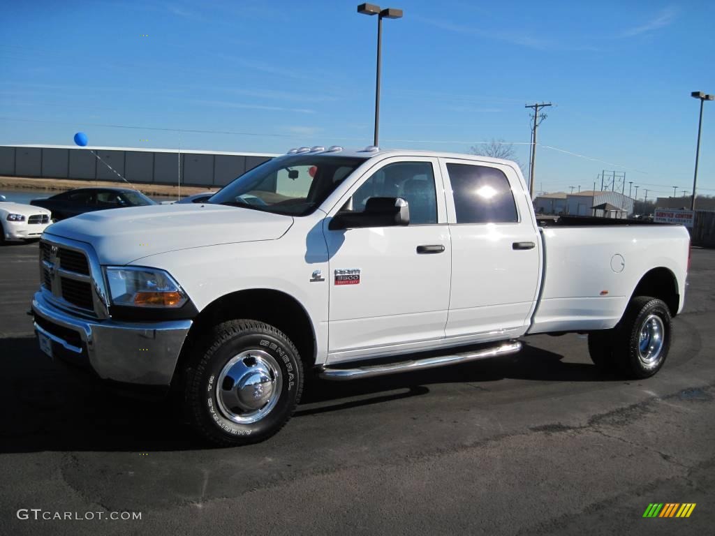 2010 Ram 3500 ST Crew Cab 4x4 Dually - Bright White / Dark Slate/Medium Graystone photo #2