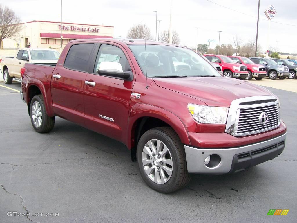 2010 Tundra Limited CrewMax 4x4 - Salsa Red Pearl / Red Rock photo #1