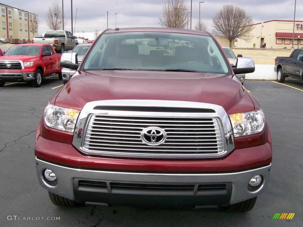 2010 Tundra Limited CrewMax 4x4 - Salsa Red Pearl / Red Rock photo #5