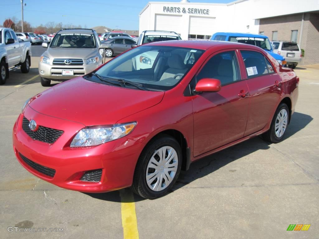 2010 Barcelona Red Metallic Toyota Corolla Le 27169220