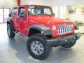 2010 Flame Red Jeep Wrangler Unlimited Sport 4x4  photo #1