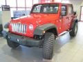 2010 Flame Red Jeep Wrangler Unlimited Sport 4x4  photo #2