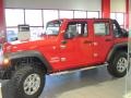 2010 Flame Red Jeep Wrangler Unlimited Sport 4x4  photo #3