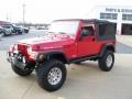 2006 Flame Red Jeep Wrangler Unlimited Rubicon 4x4  photo #2
