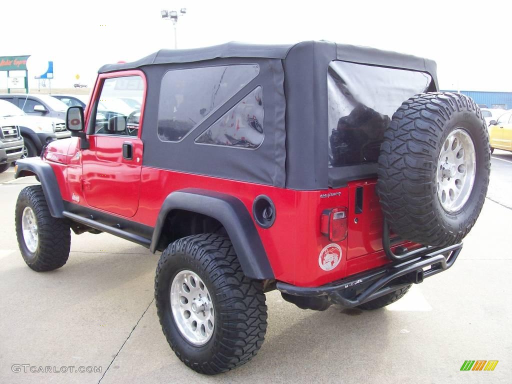 2006 Wrangler Unlimited Rubicon 4x4 - Flame Red / Dark Slate Gray photo #3