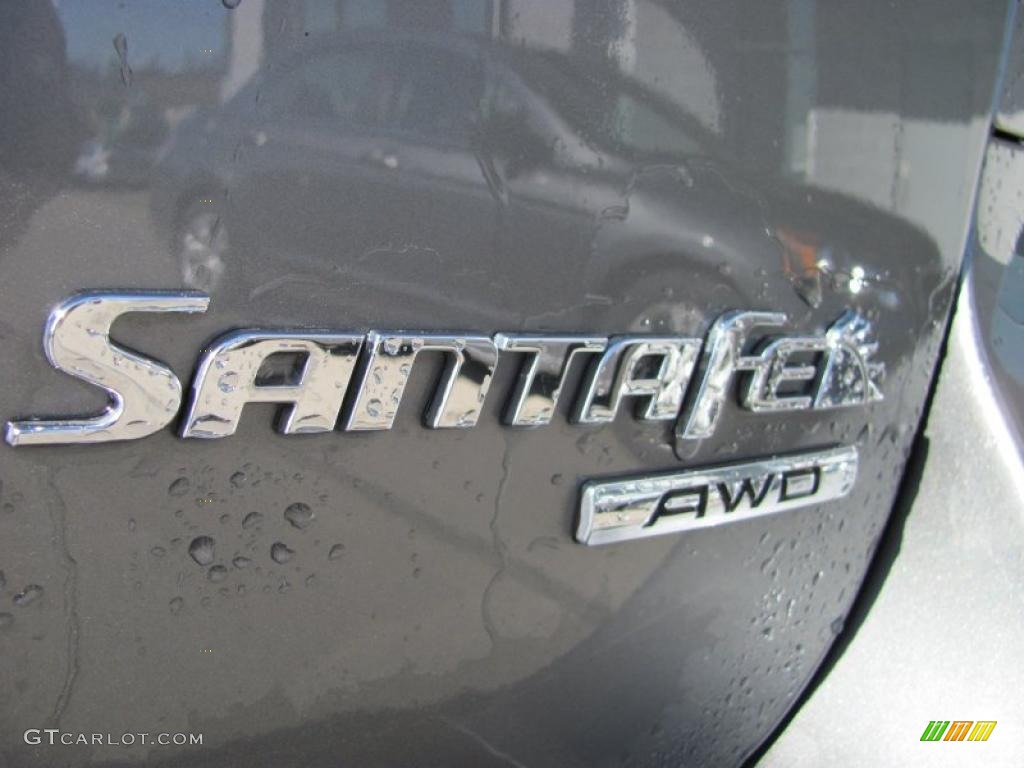 2009 Santa Fe GLS 4WD - Steel Gray / Gray photo #7