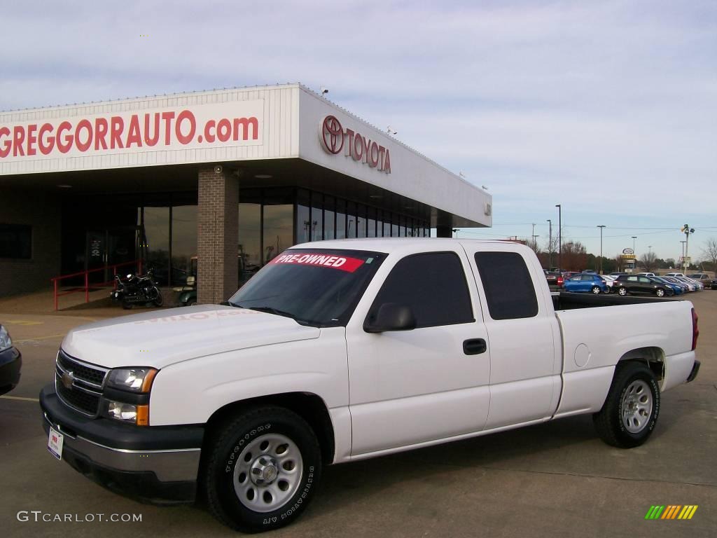 2006 Silverado 1500 LS Extended Cab - Summit White / Dark Charcoal photo #1