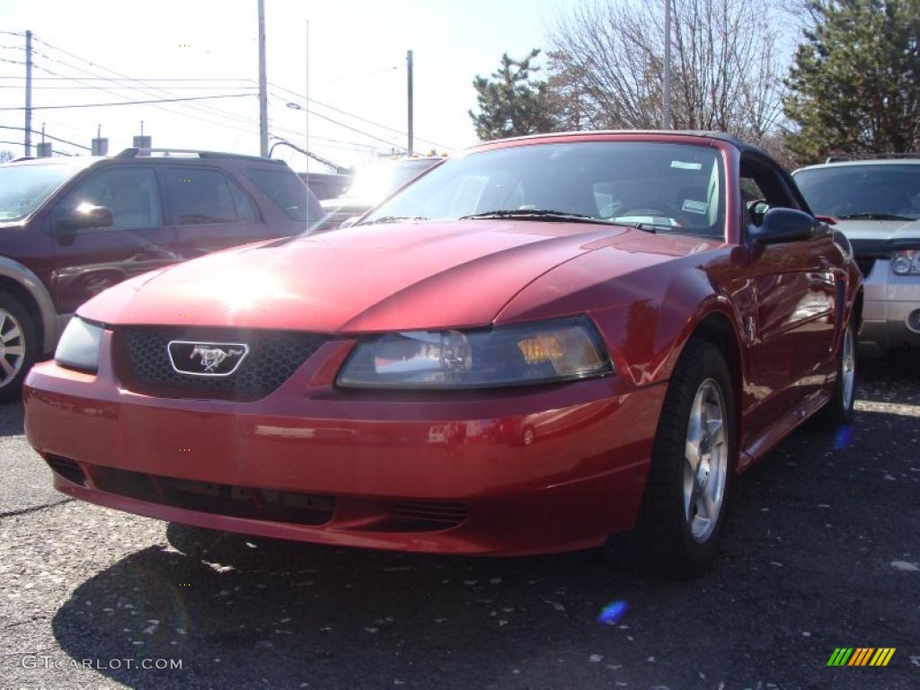 2003 Mustang V6 Convertible - Torch Red / Dark Charcoal photo #1