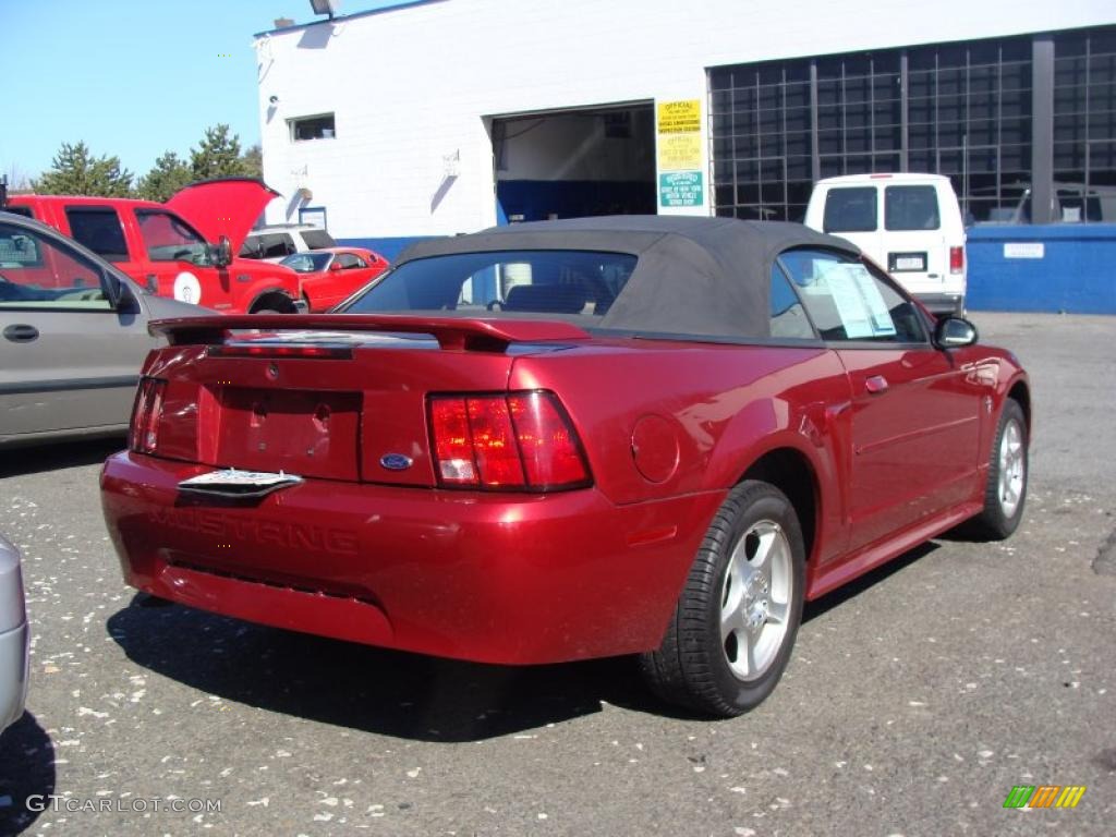 2003 Mustang V6 Convertible - Torch Red / Dark Charcoal photo #5