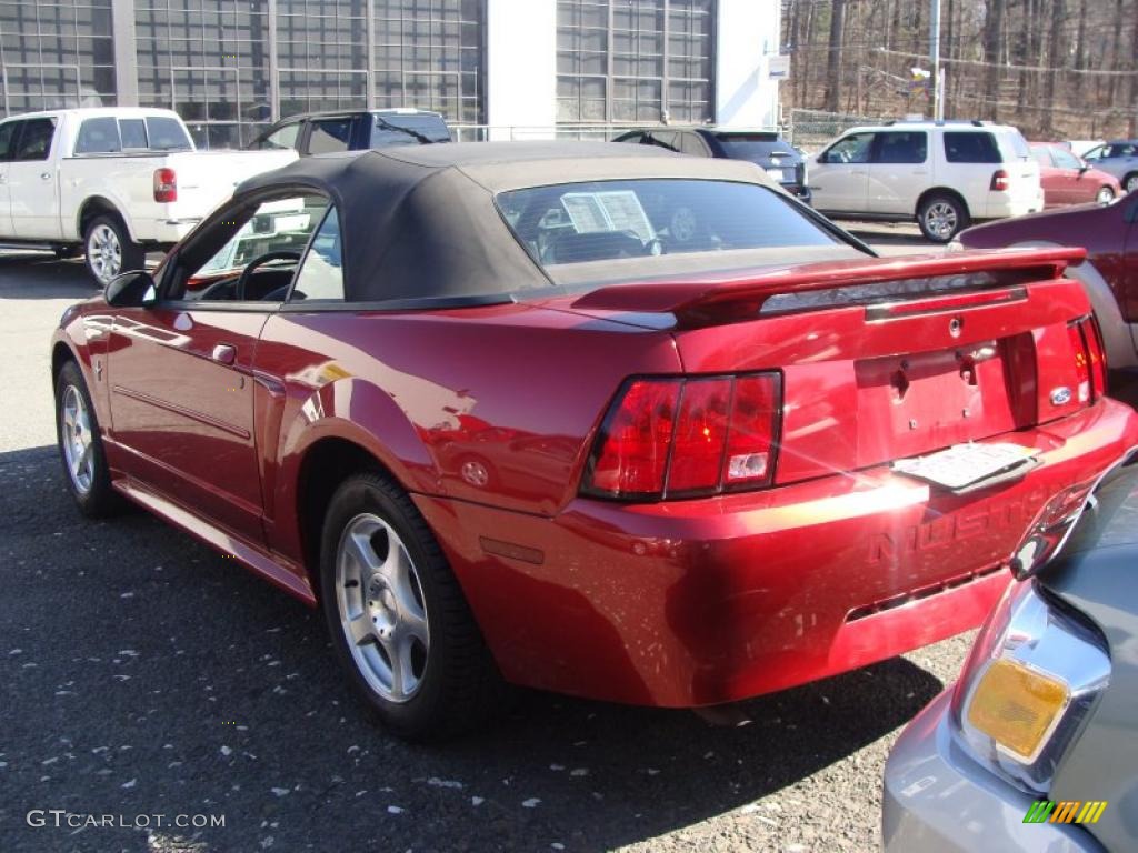 2003 Mustang V6 Convertible - Torch Red / Dark Charcoal photo #6