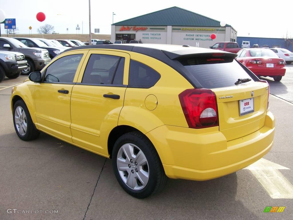 2007 Caliber SXT - Solar Yellow / Pastel Slate Gray photo #3