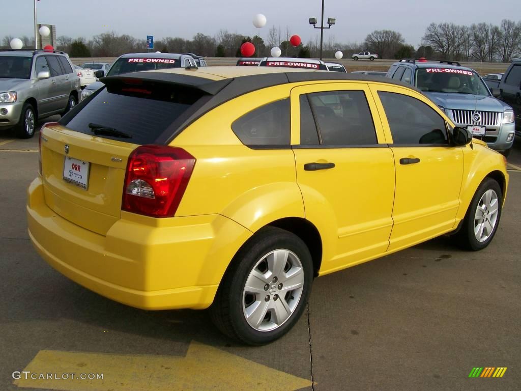 2007 Caliber SXT - Solar Yellow / Pastel Slate Gray photo #4