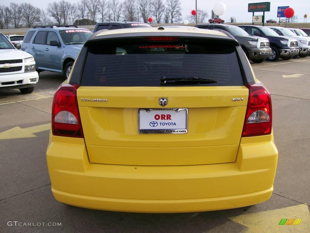 2007 Caliber SXT - Solar Yellow / Pastel Slate Gray photo #6