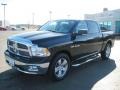 2010 Brilliant Black Crystal Pearl Dodge Ram 1500 Big Horn Crew Cab  photo #2