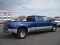 2003 Sonic Blue Metallic Ford F350 Super Duty Lariat Crew Cab 4x4 Dually  photo #2