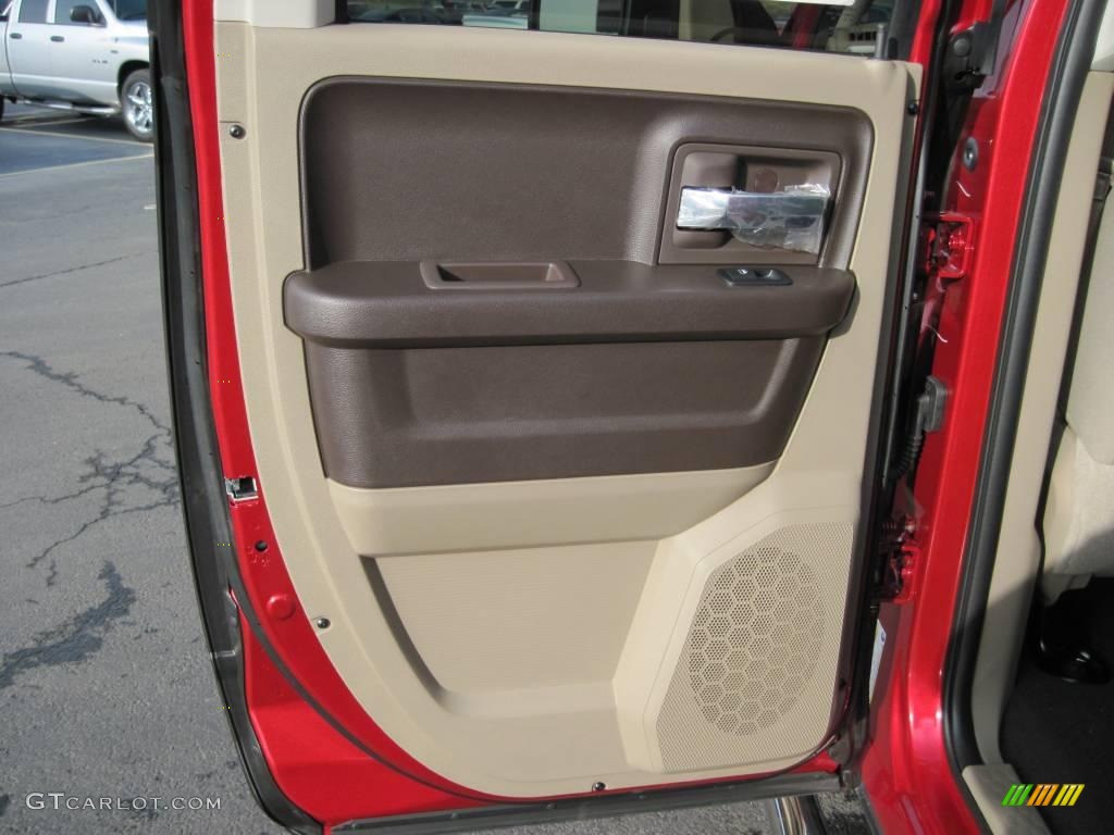 2010 Ram 1500 TRX4 Quad Cab 4x4 - Inferno Red Crystal Pearl / Light Pebble Beige/Bark Brown photo #11