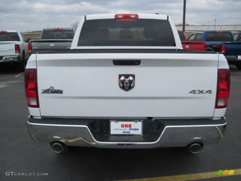 2010 Ram 1500 Big Horn Crew Cab 4x4 - Stone White / Light Pebble Beige/Bark Brown photo #5