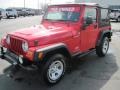 2005 Flame Red Jeep Wrangler Sport 4x4  photo #1
