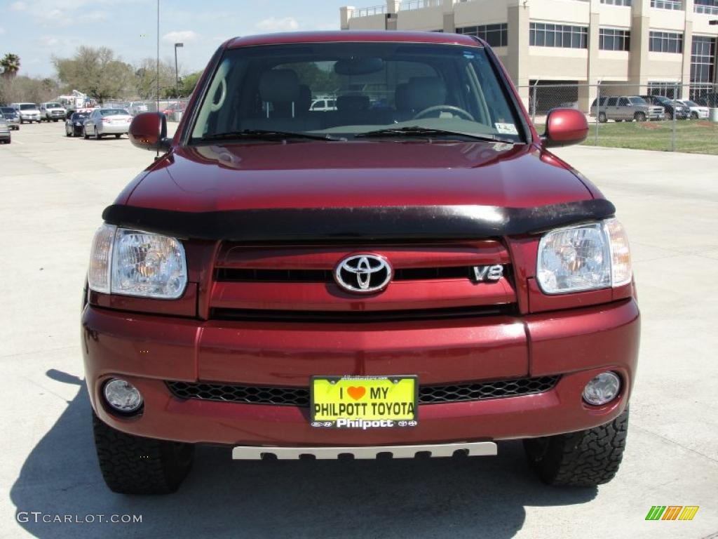 2006 Tundra Limited Double Cab 4x4 - Salsa Red Pearl / Light Charcoal photo #8