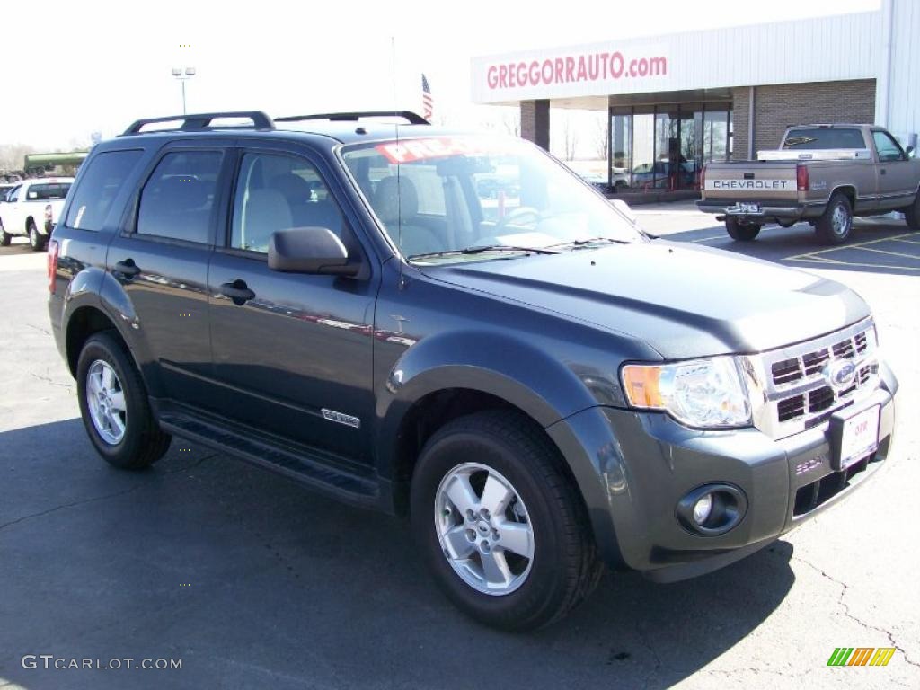 2008 Escape XLT - Black Pearl Slate Metallic / Camel photo #1