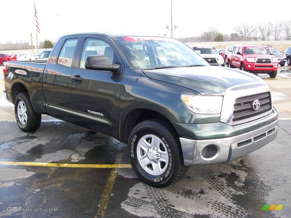 2008 Tundra SR5 Double Cab - Timberland Green Mica / Beige photo #1