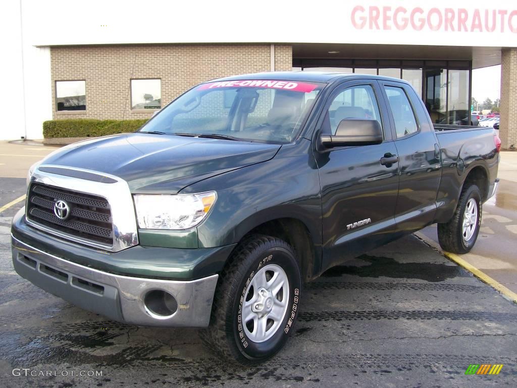 2008 Tundra SR5 Double Cab - Timberland Green Mica / Beige photo #2