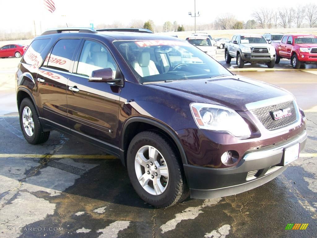 2009 Acadia SLT - Dark Crimson Metallic / Light Titanium photo #1