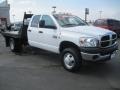 2007 Bright White Dodge Ram 3500 ST Quad Cab 4x4 Chassis  photo #3