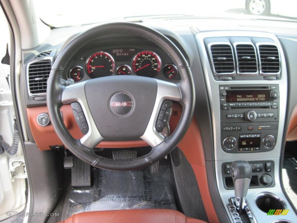 2007 Acadia SLT AWD - White Diamond Metallic / Brick photo #12