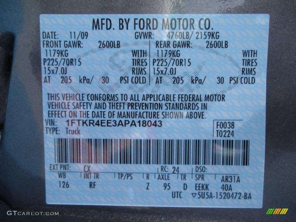 2010 Ranger XLT SuperCab - Dark Shadow Grey Metallic / Medium Dark Flint photo #12